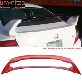 Fits 12-15 Honda Civic 4Dr Sedan Mugen Trunk Spoiler Painted #R513 Rallye Red