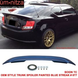 Fits 11-16 Scion tC OE Style Trunk Spoiler Painted Blue Streak # 8T7 - ABS