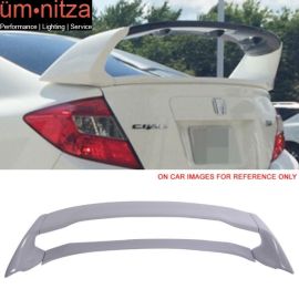 For 12-15 Honda Civic 4DR Sedan Mugen Style Rear Trunk Spoiler Wing NH788P White