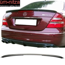 Fits 03-09 Benz E-Class W211 Sedan AMG Trunk Spoiler ABS Painted #040 Black