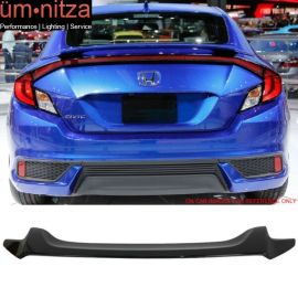 Fits 16-18 Civic X 10th Coupe OE Trunk Spoiler Paint NH731P Crystal Black Pearl