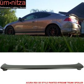 Fits 02-06 RSX DC5 OE Style Trunk Spoiler Painted #YR534M Desert Silver Metallic