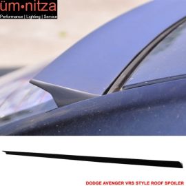 Fits 08-14 Dodge Avenger 4Dr VRS Style Roof Spoiler Unpainted Black - PUF
