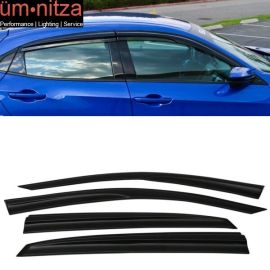 Fits 17-21 Honda Civic Hatchback 5DR Mugen Style Window Visors Rain Deflectors