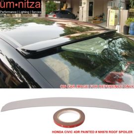 Fits 06-15 Honda Civic 4Dr Sedan Roof Spoiler ABS Painted Taffeta White # NH578