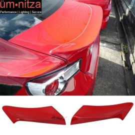 Fits Scion FRS BRZ 2Dr Painted Trunk Spoiler Side Wing Pure Red #M7Y