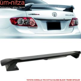 Fits 09-13 Toyota Corolla Sportivo Trunk Spoiler Wing Gloss Black ABS