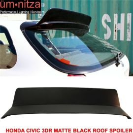 Fits 96-00 Civic 3DR Hatchback BYS Duckbill Matte Black ABS Roof Spoiler ABS