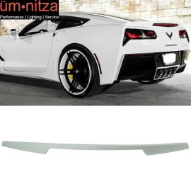 Fits 14-19 Chevy Corvette C7 ABS Trunk Spoiler Painted Arctic White # WA9567