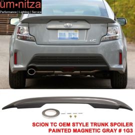 Fits 11-16 Scion tC OE Style Trunk Spoiler Painted Magnetic Gray # 1G3