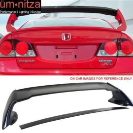 Fits 06-11 Civic Mugen RR Carbon Top Trunk Spoiler - Painted Royal Blue Pearl