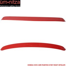 Fits 96-00 Civic 4Dr Sedan Roof Spoiler Wing ABS Painted Roma Red # R97