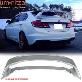 Fits 12-15 Honda Civic 9th 4DR Mugen Style Rear Trunk Spoiler Wing NH700M Silver