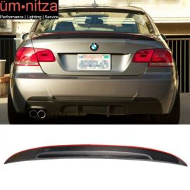 Fits 07-13 BMW 3 Series E92 2Dr Coupe P High Kick CF Red Line Trunk Spoiler
