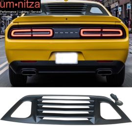 Fits 08-22 Dodge Challenger Window Louver Rear Cover Unpainted ABS