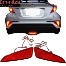Fits 17-18 Toyota CHR C-HR LED OE Rear Bumper Side Reflectors Lights Tail Lights