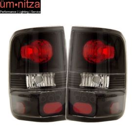 Fits 04-08 Ford F-150 Tail Lights Black (LED Style)