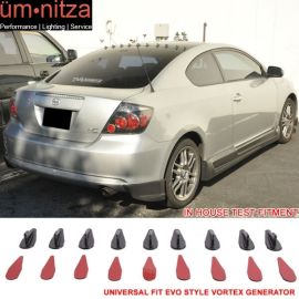 10PC Fit Acura V Style Generator PP EVO-Style Roof Shark Fins Spoiler Wing Kit