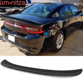 Fits 15-19 Dodge Charger V2 Style Matte Black Rear Trunk Spoiler Wing ABS