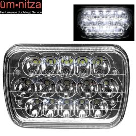 7 Inch x 6 Inch Full LED Sealed Beam Square Projector Headlight Single Piece