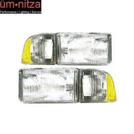 Fits 94-02 Ram Pick Up RH LH Headlights Without Sport Package