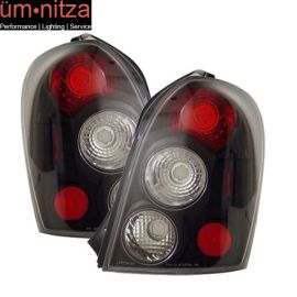 Fits 99-03 Mazda Protege 5 Dr 5Door Rear Tail Lights Lamps Black 2PCS Pair