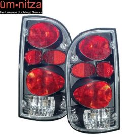 Fits 95-00 Toyota Tacoma Tail Lights Lamps Black