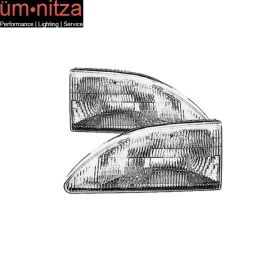 Fits 94-98 Ford Mustang RH LH Headlights Without Cobra