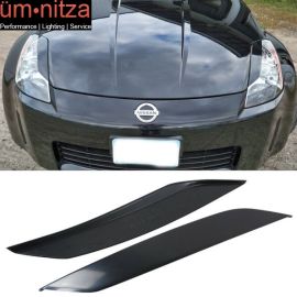 Fits 03-08 Nissan 350Z 2Dr Unpainted Headlight Eyelids Eyebrows Cover - ABS