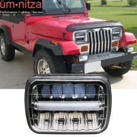 45W 7x6" Full LED Headlights High/low Beam Replace DRL For Trunk/Pickup Single