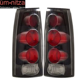 Fits 88-98 Chevy 3D Style Full Size Tail Lights Lamps Black LH RH
