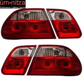 Fits 96-02 MBZ E Class W210 Tail Lights G2 Red Clear