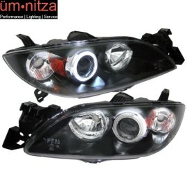 Fits 04-07 Mazda 3 4Dr CCFL Halo Projector Headlights
