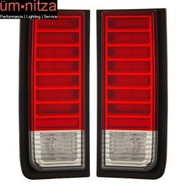 Fits 03-04 Hummer H2 LED Tail Lights Red Clear