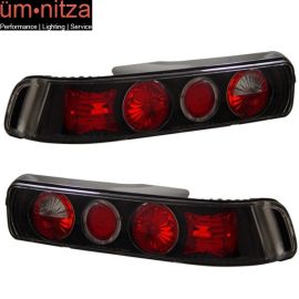 Fits 90-93 Acura Integra 2Dr 3Dr Tail Lights Halo Black