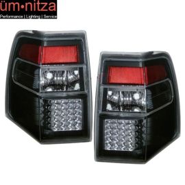 Fits 07-10 Ford Expedition LED Tail Lights Black