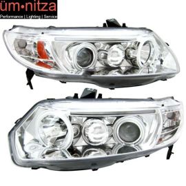 Fits 06-07 Civic 2Dr Dual CCFL Halo Projector Headlights
