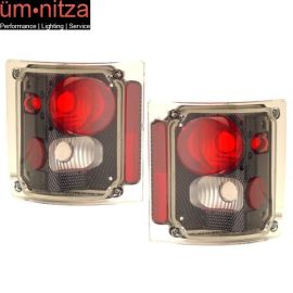 Fits 73-87 Chevy Full Size Tail Lights Lamps Carbon 2Pc Set