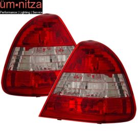 Fits 94-00 MBZ C Class W202 Tail Lights Red Clear