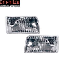 Fits 92-96 Ford Bronco Headlights Lamps RH LH