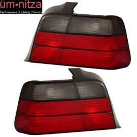 Fits 92-98 Fit BMW 3 Series E36 4Dr Tail Lights Red Smoke Lamps