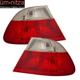 Fits 99-01 Fit BMW 3 Series E46 2Dr Coupe Tail Lights Lamps Red Clear
