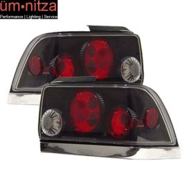 Fits 93-97 Toyota Corolla Tail Lights Lamps Black