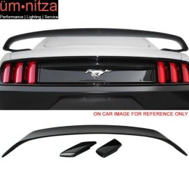 Fits 15-19 Ford Mustang 2Dr GT350 V2 Painted Trunk Spoiler Absolute Black #G1