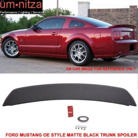 Fits 05-09 Ford Mustang OE Style Painted Matte Black Trunk Spoiler - ABS
