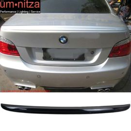 04-10 Fit BMW E60 5-Series M5 Style Trunk Spoiler Painted #416 Carbon Black Metallic