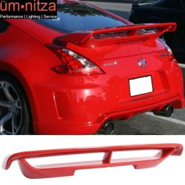 Fits 09-21 Nissan 370Z Z34 N Style Trunk Spoiler ABS Painted #A54 Vibrant Red