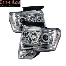 Fits 09-10 Ford F-150 Projector Headlights Halo LED CH CCFL