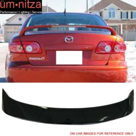 Fits 03-08 Mazda 6 Sedan 4-Door OE Style Trunk Spoiler Painted #UA Ebony Black