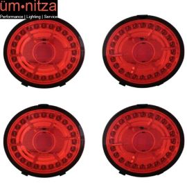 Fits 05-13 Corvette C6 LED Tail Lights All Red Lamps